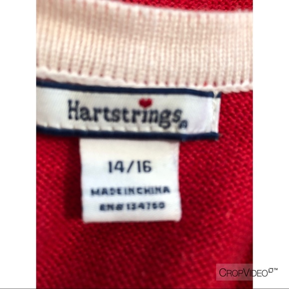 DONATE 1/28 ‼️Heartstrings red sweater dress,14/16 - Picture 6 of 7